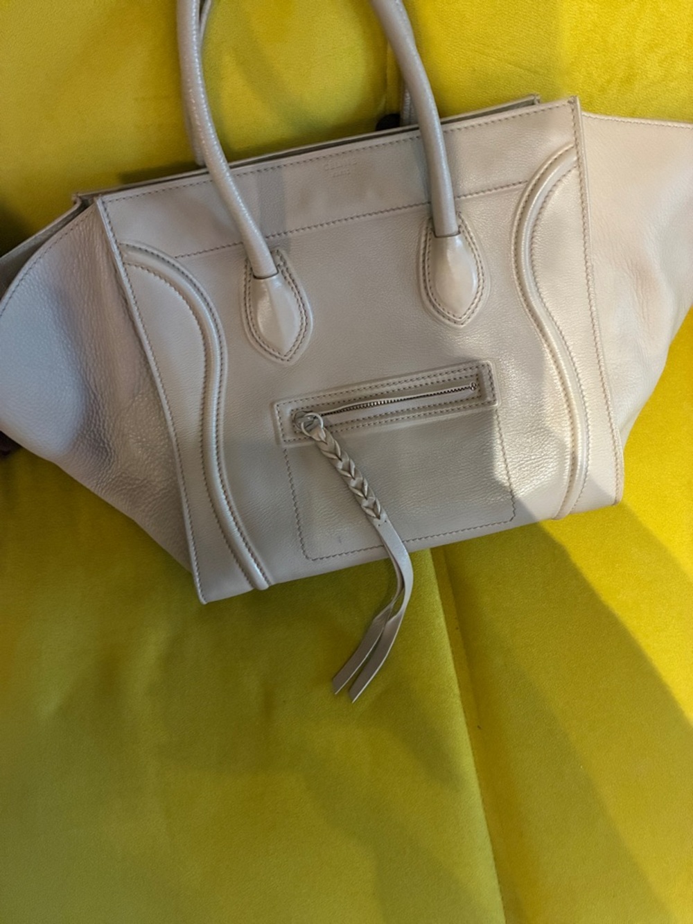 Celine Taupe Pebbled Leather phantom bag- authentic and good condition - Picture 3 of 9